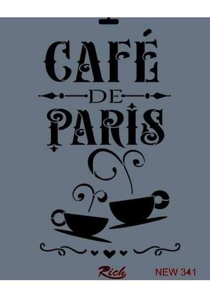 Rich New Seri N-341 Stencil 35X25 cm