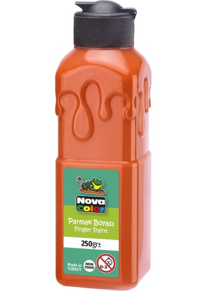 Turuncu Parmak Boyası Nova Color 250 ml - Kolay Silinebilir