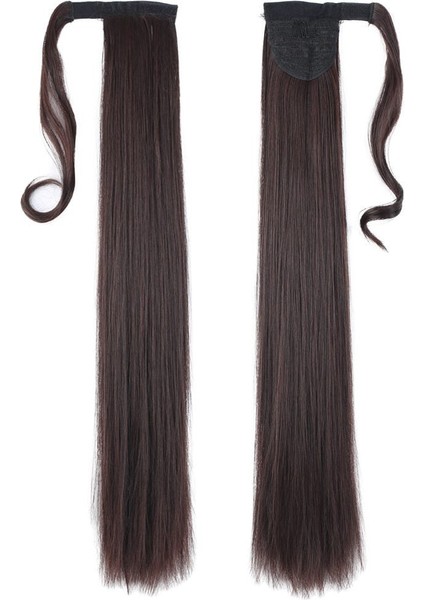 Bağlamalı Düz At Kuyruğu / Koyu Kahve