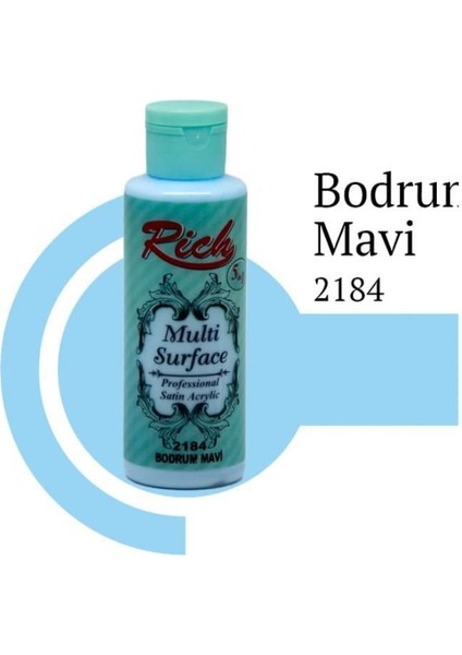 Riculti Surface 2184 Bodrum Mavi Akrilik Boya 120 cc