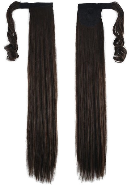 Bağlamalı Düz At Kuyruğu / Açık Kahve