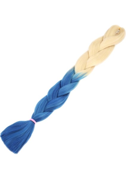 Afrika Örgülük Sentetik Ombreli Saç 100 gr Platin Lacivert