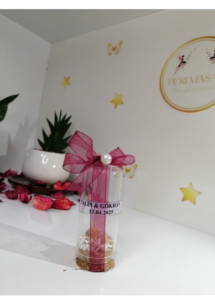 Deniz Kabuklu Incili Fanus Söz, Nişan, Düğün, Kına, Nikah,hediyelik -15 Adet