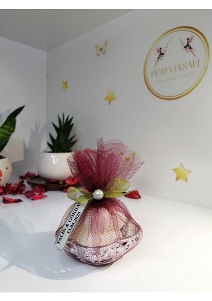 Tüllü Lotus Mum Söz, Nişan, Düğün, Kına, Nikah,hediyelik -15 Adet fiyatları