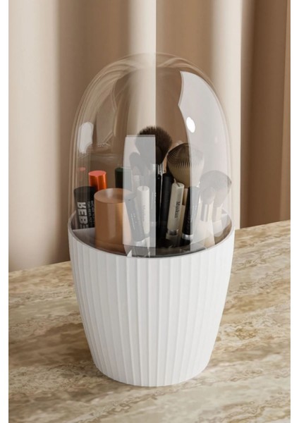 7 Bölmeli Çok Amaçlı Makyaj ve Fırça Organizeri, Beyaz indirimleri