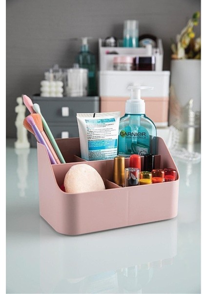 Çok Renkli Kozmetik ve Makyaj Düzenleme Kutusu, Pratik ve Şık Saklama Çözümü