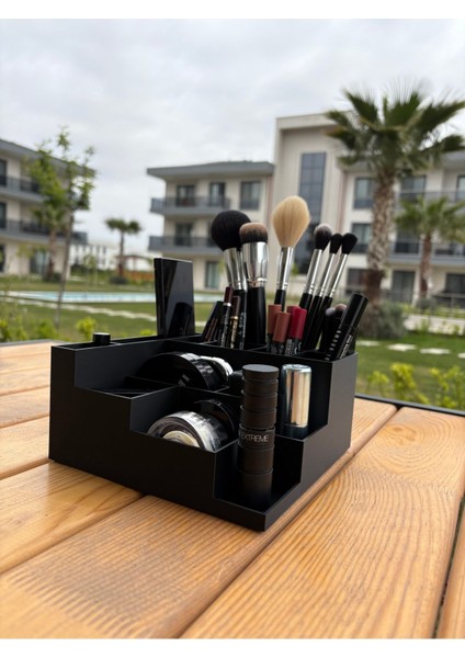 Şık Siyah Makyaj Organizeri, Düzenli ve Pratik Saklama Çözümü