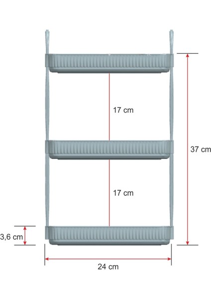 3 Katlı Gri Makyaj ve Kozmetik Düzenleyici Banyo Rafı, Şık ve Pratik Organizer fiyatları