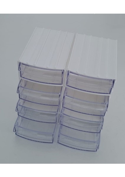 Beyaz 8 Bölmeli Çekmeceli Takı ve Makyaj Düzenleyici Kutusu fırsatları