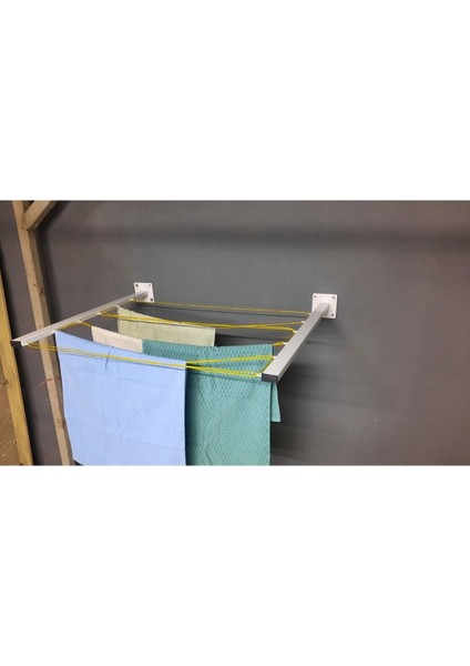 6 Sıra Duvar Tip Çamaşır Kurutma Askısı, 70 Cm, Beyaz Renk fiyatları