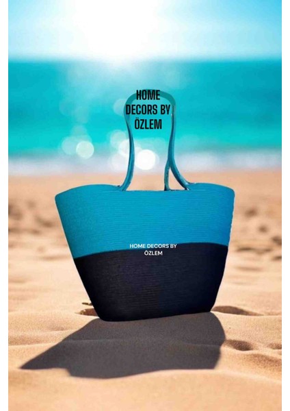 Hasır Omuz Çantası Plaj Çantası Günlük Çanta El Emeği Handmade