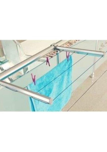 Oval Alüminyum Balkon Çamaşır Kurutmalık ve Askısı, Gri, Dayanıklı ve Şık Tasarım