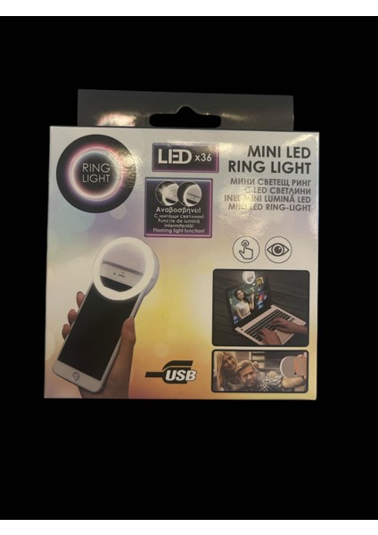LED Işıklı 3 Kademeli Klipsli Telefon Işığı (Mini LED Rıng Lıght) modelleri
