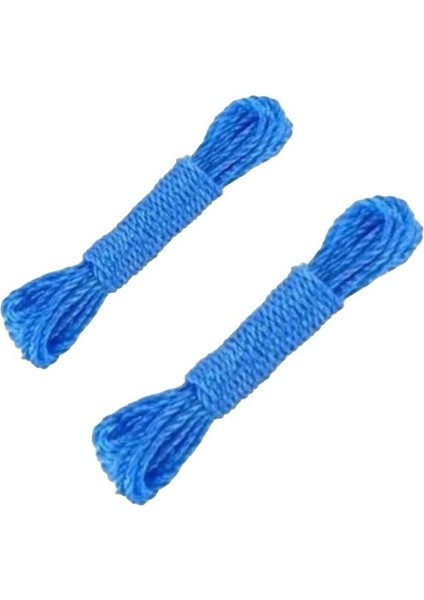 2 Adet Mavi 10 Metre Çamaşır Ipi Seti, Dayanıklı ve Hafif, Pratik Kullanım
