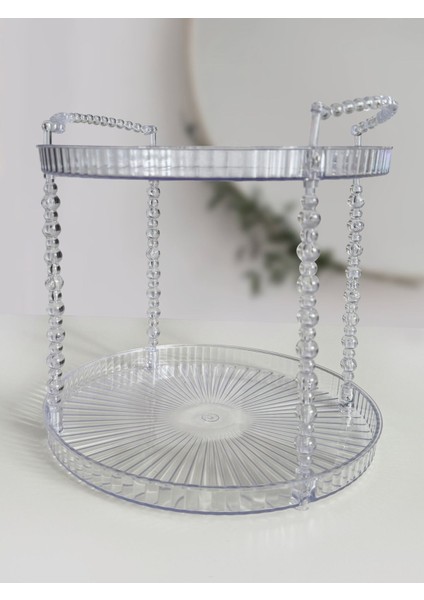 Çok Amaçlı 2 Katlı Banyo ve Takı Organizeri, Servis ve Ikramlık Tepsisi fiyatları