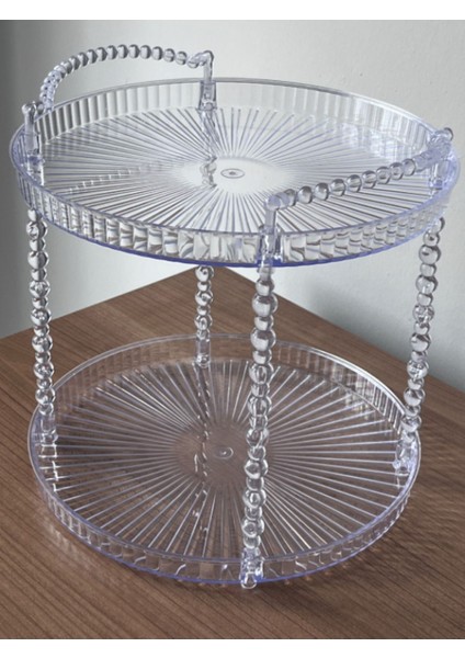 Çok Amaçlı 2 Katlı Banyo ve Takı Organizeri, Servis ve Ikramlık Tepsisi fırsatları