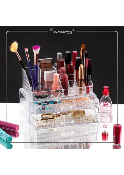 Beyaz 3 Katlı Çok Amaçlı Organizer Seti, Şık ve Fonksiyonel Tasarım