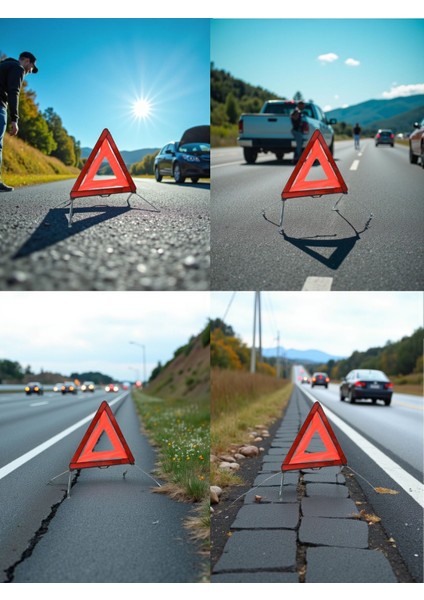 E Belgeli 4 Belgeli Üçgen Reflektör – Araç Trafik Güvenlik Zorunlu Set Ekipmanı fırsatları