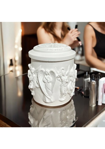 Şık Beyaz Takı ve Mücevher Kutusu 10X8CM Antik Roma Tarzı Organizer modelleri