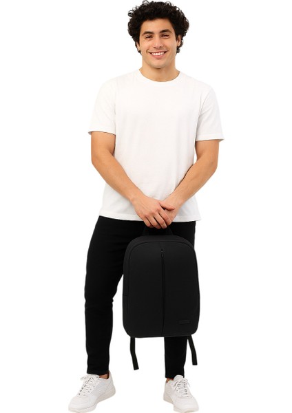 Laptop Çantası 15.6 Inç Siyah Notebook Sırt Çantası