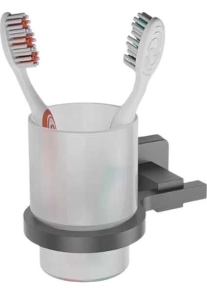 Dark Serisi Siyah Paslanmaz Duvara Monte Banyo Cam Diş Fırçalık fiyatları