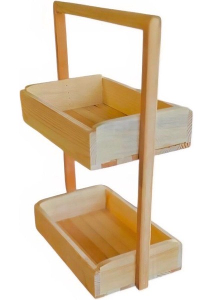 Ahşap Çift Katlı Mutfak ve Banyo Düzenleyici Sunum Rafı, Şık ve Kullanışlı Tasarım fiyatları