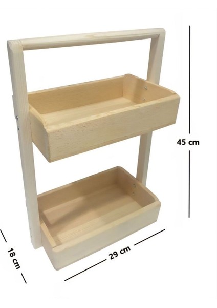 Ahşap Çift Katlı Mutfak ve Banyo Düzenleyici Sunum Rafı, Şık ve Kullanışlı Tasarım fırsatları