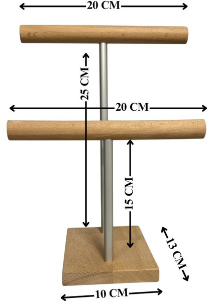 Kahverengi 2'li Takı ve Saat Düzenleyici, Ahşap Mücevher Standı, Bileklik Askısı indirimleri