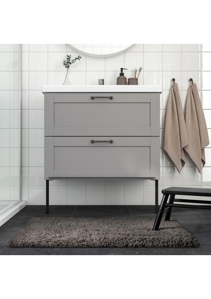 Almtjärn Banyo Paspası Bej 60 x 90 cm Kaydırmaz Taban Yumuşak Dokulu modelleri