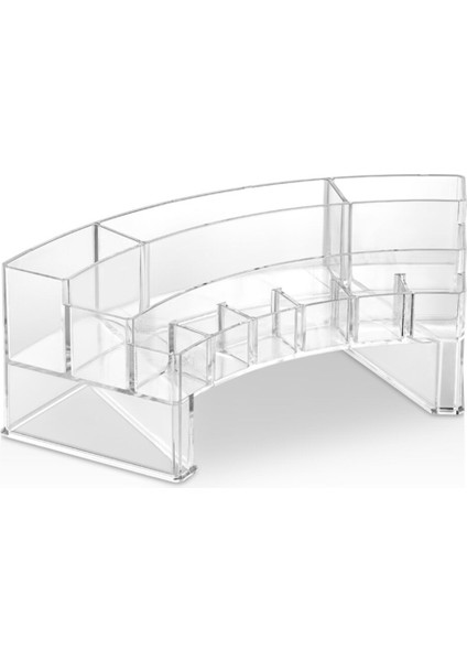 Bölmeli ve Çekmeceli Oval Makyaj Organizer, Beyaz, Pratik ve Şık Tasarım fiyatları