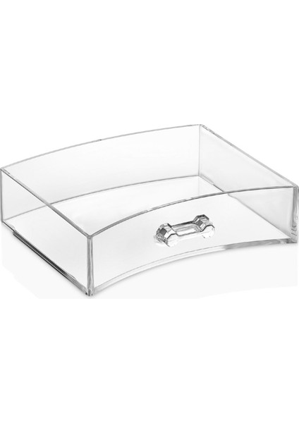 Bölmeli ve Çekmeceli Oval Makyaj Organizer, Beyaz, Pratik ve Şık Tasarım fırsatları