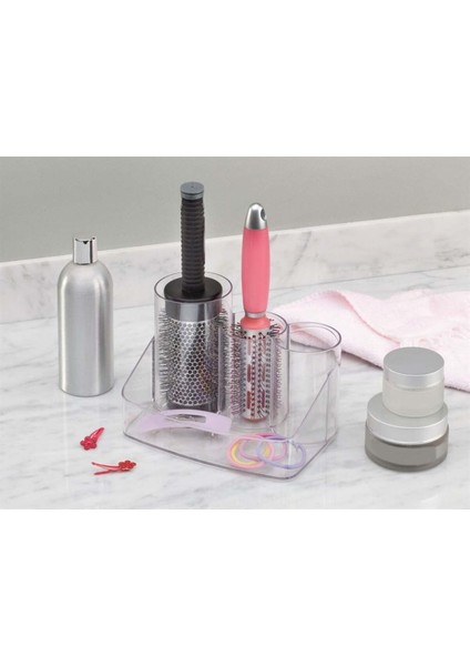 Şeffaf Saç ve Takı Organizeri, 20X14X13 Cm, Turuncu Renkli, Şık ve Kullanışlı.