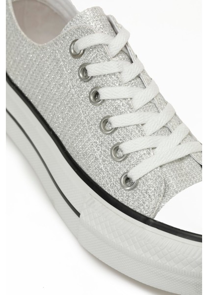 24S-048 5fx Gümüş Kadın Sneaker