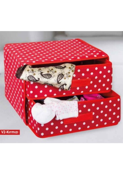 Renkli 2 Çekmeceli Dolap Içi Makyaj Malzemesi Düzenleyici, Şık ve Kullanışlı