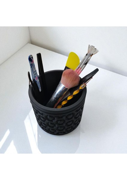 Şık Siyah Dekoratif Makyaj Organizeri, Düzen ve Estetik Sağlar indirimleri