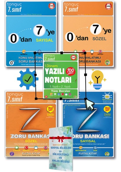 7. Sınıf 0 Dan 7 Ye Konu Anlatımlı Set + Zoru Bankası Set + 1. Dönem Yazılı Notları