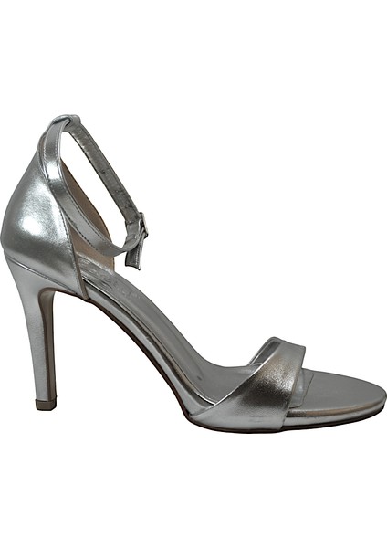 0910 Gümüş & Siyah Ince Topuklu Abiye Kadın Ayakkabı fiyatları