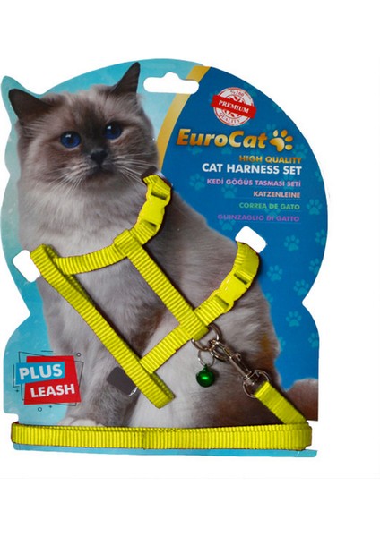 Kedi Göğüs Tasması Sarı Lzwdr