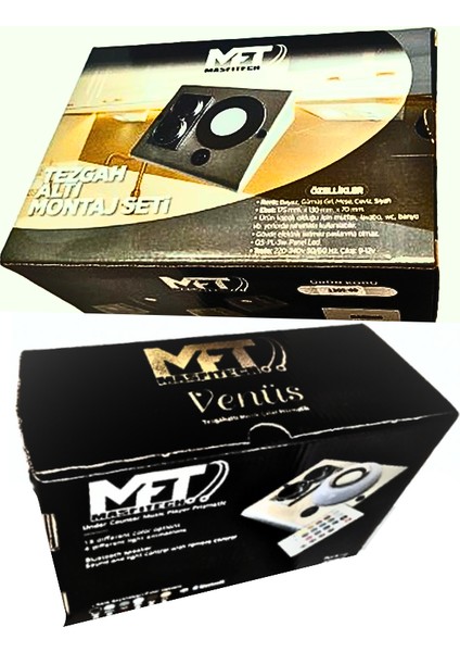 Dolap ve Tezgah Altı Bluetooth Müzik Çalar ve Ledli Prizmatik Venüs (2'li Set)