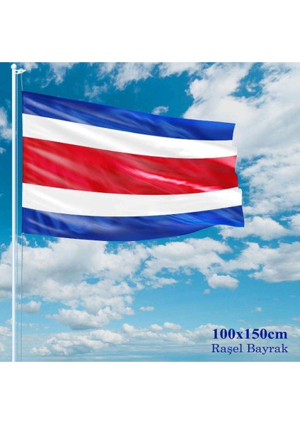 Kostarika Bayrağı Raşel Kumaş 100 x 150 cm