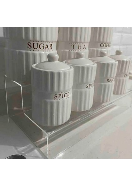 Şeffaf 30CM 2 Katlı Merdiven Stand Beyaz Renk fiyatları