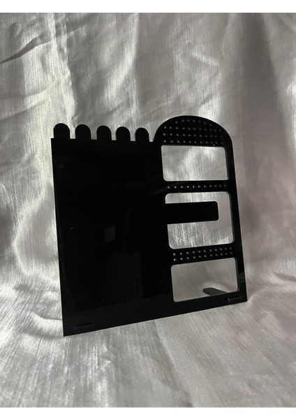 Siyah Pleksi Takı Standı 20X19CM, Kolye, Bileklik, Küpe Düzenleyici