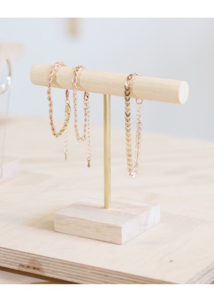 Kahverengi Masif Ahşap Takı Organizeri, Bileklik ve Bilezik Askısı, Düzenleyici fiyatları