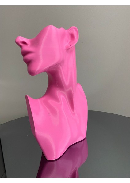 Pembe Renkli Takı Mankeni, 23 Cm, Dekoratif, Organizer, Mücevher, Küpe, Kolye, Sergileme fiyatları