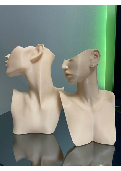 Renkli 2'li Takı Mankeni ve Teşhir Standı Seti, Dekoratif Organizer