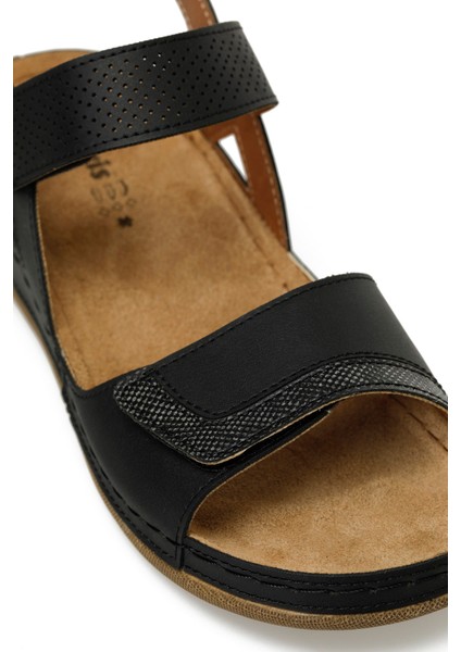 104424.Z5FX Siyah Kadın Comfort Sandalet