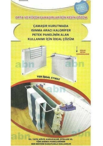 60CM 5 Telli Portatif Çamaşır Askısı, Kolay ve Hızlı Kurutma Için Ideal