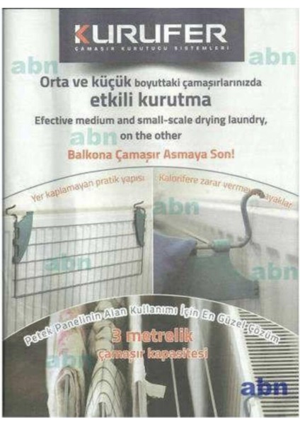 60CM 5 Telli Portatif Çamaşır Askısı, Kolay ve Hızlı Kurutma Için Ideal