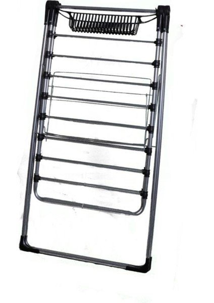 Kalın Borulu Mandallı Çamaşır Kurutmalığı, Sepetli Siyah Renk indirimleri