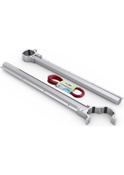 Yuvarlak Balkon Küpeşte Çamaşır Kurutma Askısı Bej Renkli ve Şık Tasarım